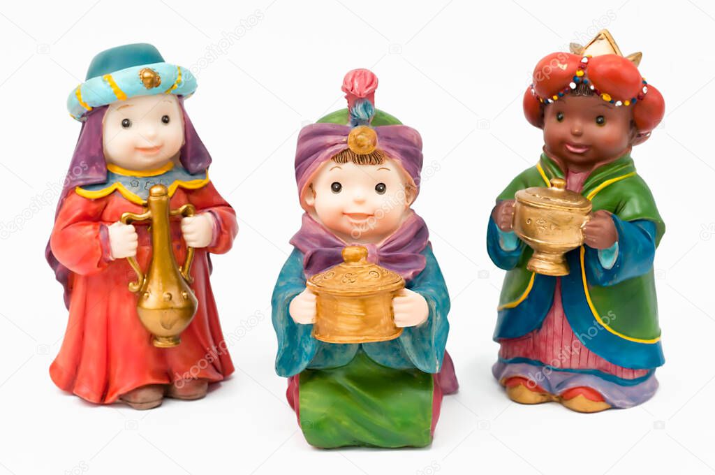 Christmas nativity scene, dolls of the Christian Christmas tradition in Spain.