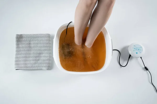 alternative medicine ion cleansing detox machine on white background