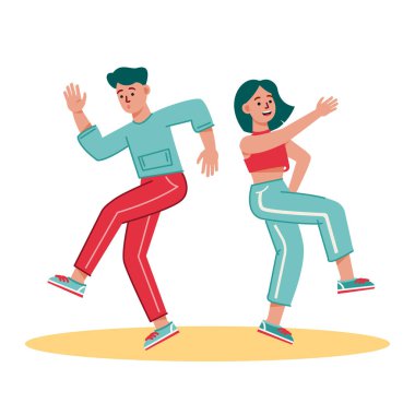 Erkek dansçılar dans partisinden hoşlanırlar..