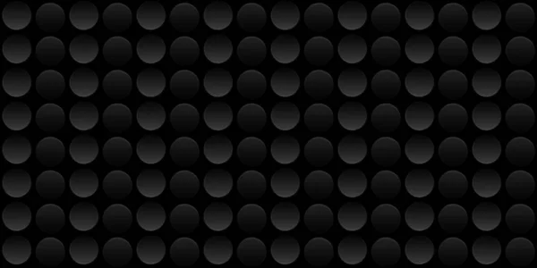 Seamless Dark Black Metallic Circles Abstract Dot Grid Background Texture — Foto de Stock