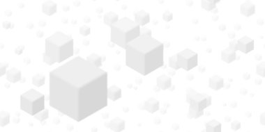 Kusursuz soyut, minimal, izometrik küp arkaplan dokusu. Zarif modern geometrik yüzen kareler duvar kağıdı deseni. Hafif açık gri teknoloji arka plan tasarım şablonu. 3d oluşturma