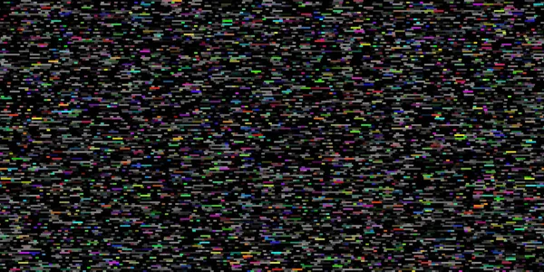 シームレスなレトロなカラフルな虹Vhsスキャンラインやテレビ信号静的なノイズパターン テーブルテレビ画面やビデオゲームピクセルのグリッチや損傷の背景テクスチャ ヴィンテージ80アナロググランジグラフィック — ストック写真