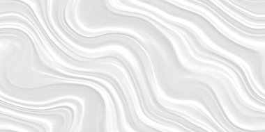 Kusursuz beyaz, soyut, parlak, yumuşak dalgaların arka plan dokusu. Zarif, dalgalı, mermer oymalı, lüks duvar kağıdı desenli. Tabloya sığdırılabilir açık gri sunum veya arkaplan görüntüsü. 3d oluşturma