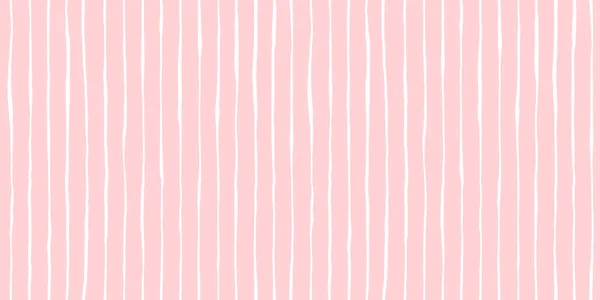 遊び心のある手描きライトパステルピンクのピンストライプ生地パターン かわいい抽象幾何学的な奇妙な垂直線の背景テクスチャ 女の子の誕生日 ベビーシャワーまたは保育園の壁紙のデザイン — ストック写真
