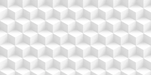 Sem Costura Abstrato Mínimo Branco Isométrico Cubos Fundo Textura Elegante — Fotografia de Stock