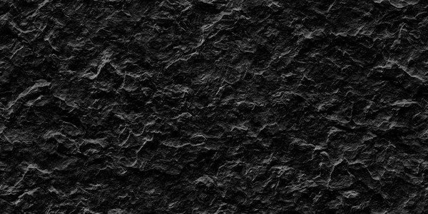 Seamless dark black rough old concrete grunge background texture. Tileable rustic charcoal grey slate rock face design backdrop with copyspace. High resolution marble or stone pattern. 3D Rendering