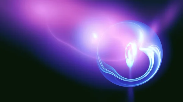 Абстрактний Кіберпанк Футуристичний Плазмовий Орбітальний Фрактальний Фон Парах Синього Рожевого — стокове фото