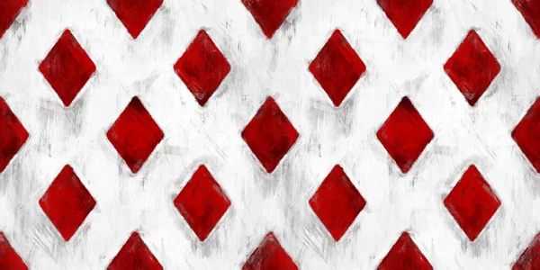 Płynne Diamenty Grające Wzór Garnituru Karty Pomalowane Czarną Białą Czerwoną — Zdjęcie stockowe