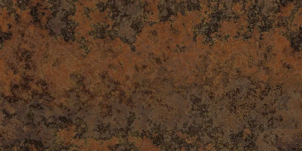 Seamless old worn grungy dark rusted and corroded copper metal patina background texture. Tileable steampunk wallpaper pattern or vintage antique bronze backdrop. High resolution 3D rendering