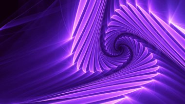 Retro Vaporwave Işıklandırması Soyut Fraktal Arkaplan