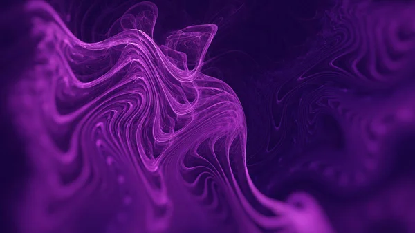 Velvet Violet Smoke Swirls Black Abstract Fractal Gnarls Background — Stock Photo, Image