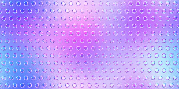 Seamless 80S Holographic Pink Blue Perforated Ribbed Circle Plastic Jelly — Stock Photo, Image
