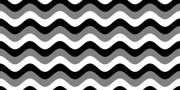 Безшовний Ретро Морський Хвильовий Візерунок Чорно Білому Монохромному Сірому Кольорі — стокове фото