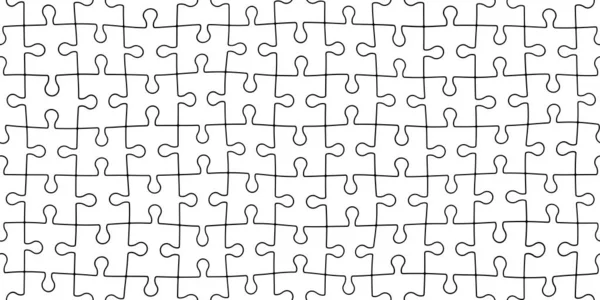 Jigsaw Blanc Minimal Sans Couture Pièces Puzzle Motif Fond Noir — Photo