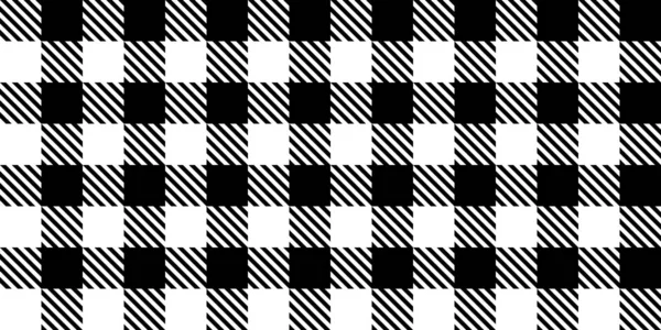Naadloze Eenvoudige Ruitvormige Gingham Checker Patroon Vermoeibare Zwarte Witte Tartan — Stockfoto