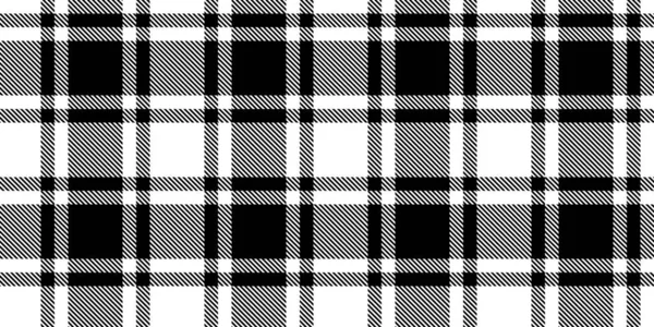 Bezešvé Jednoduché Kostkované Gingham Checker Vzor Tileable Černé Bílé Tartan — Stock fotografie