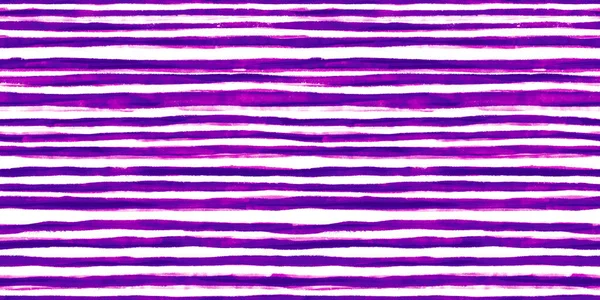 Nahtlose Hand Bemalt Lose Verspielte Aquarellstreifen Hintergrundmuster Trendy Geschlechtsneutrale Violette — Stockfoto