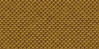 Kusursuz altın yılan ya da ejderha pulları. Deniz kızı kuyruğunun altın kaplamalı dokusu, balık squama ya da parlak metalik sarı renkte kertenkele derisi. Yüksek çözünürlüklü 3B görüntüleme.