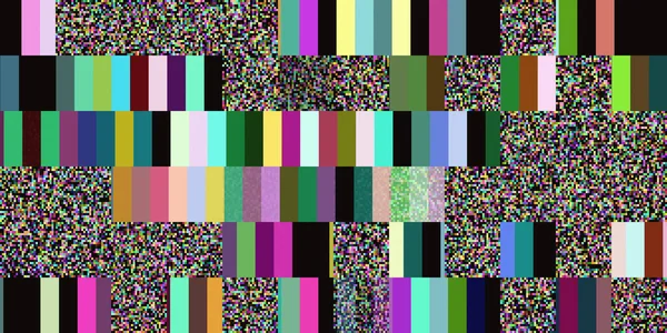 シームレスグリッチテクスチャの背景 テレビゲームやコンピュータ画面のエラーパターンの背景 信号障害またはデータモッシュデジタルピクセルノイズ歪み — ストック写真