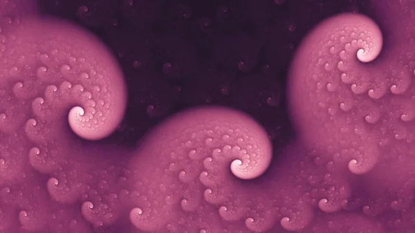遊び心のあるピンク触手スパイラルアブストラクトフラクタル背景 — ストック写真