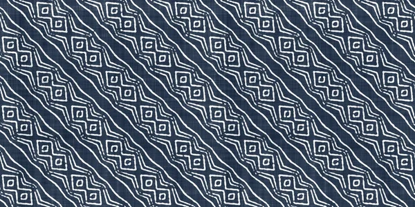 Naadloze Tribale Etnische Indigo Blauw Batik Oppervlak Ontwerp Patroon Ruw — Stockfoto