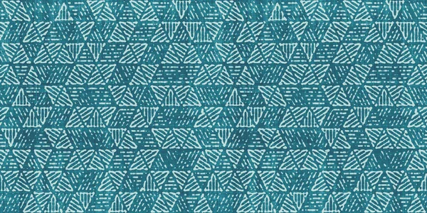 Bezešvé Retro Trojúhelníky Batik Povrchový Vzor Design Ošlehaný Boho Texturované — Stock fotografie