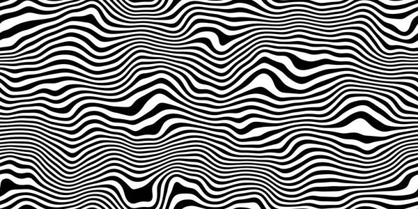 Seamlss Trippy Zebra Wavy Warbled Retro Stripes Pattern Vintage Vaporwave — Stock Photo, Image