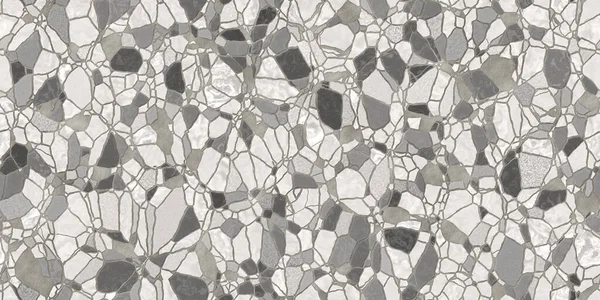Kusursuz Gri Beyaz Kırık Mermer Mozaik Döşeme Arka Plan Dokusu — Stok fotoğraf
