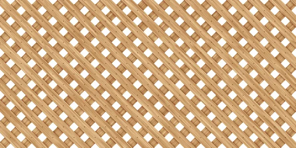Bezešvé Dřevo Diamantové Mříže Nebo Trellis Pozadí Textury Izolované Bílém — Stock fotografie