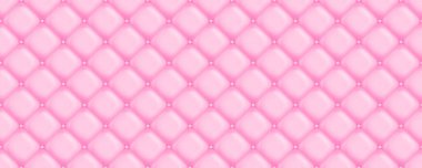 Kusursuz pastel pembe elmas kaplama döşeme arkaplan dokusu. Bir kızın doğum günü, bebek partisi ya da çocuk odası dekoru için soyut, yumuşak, kabarık yastıklı panoramik desen. 3B görüntüleme