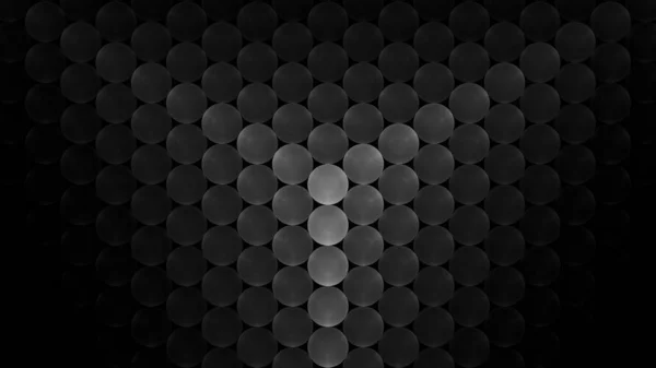 Zwarte Abstracte Isometrische Kubus Van Lichtgevende Cirkels Behang Achtergrond Elegant — Stockfoto