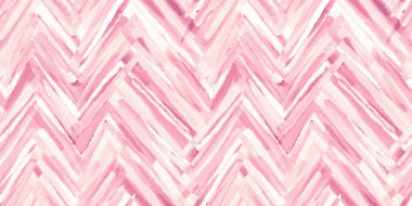 Kusursuz oyuncu el boyası suluboya ışık pastel pembe ringa kemiği ya da simge kumaş deseni. Soyut sevimli zigzag arkaplan dokusu. Kızın doğum günü, bebek partisi ya da bebek odası duvar kağıdı tasarımı