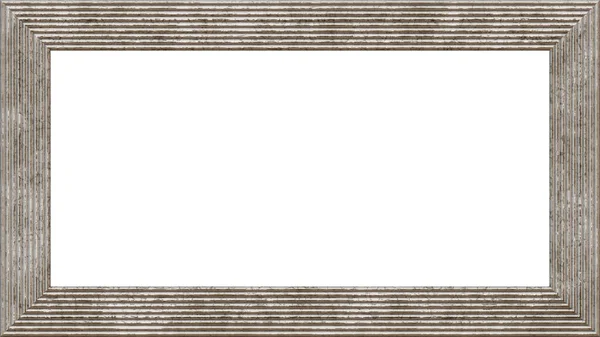 白い背景に隔離された古い空のアンティークの木の画像フレーム ヴィンテージ遭難剥離白い塗料質感木製の写真の境界線 現実的なブランク8K 9グラニー長方形3Dレンダリング — ストック写真