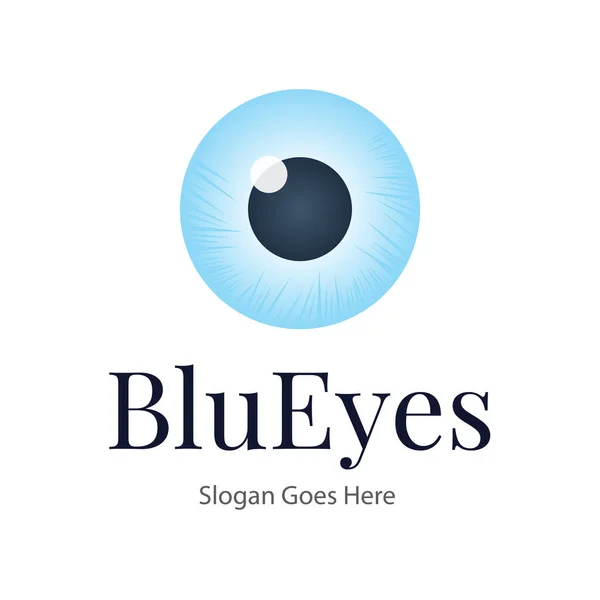 Blaue Augen Modernes Logo Symbol — Stockvektor