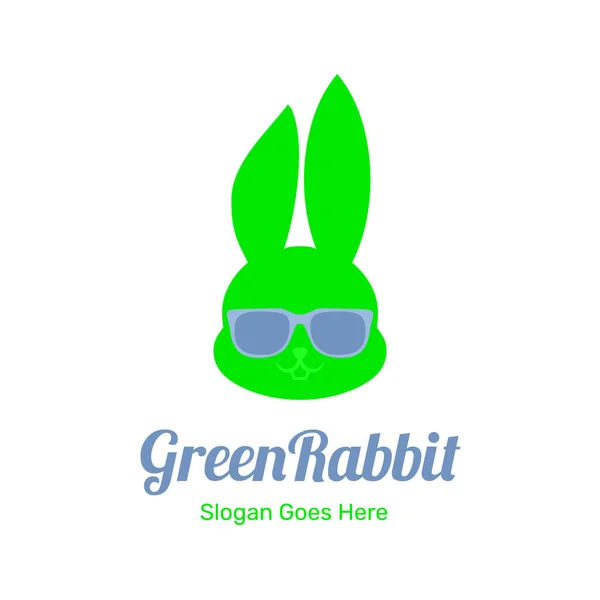 Kaninchen Sonnenbrille Modernes Logo Symbol — Stockvektor