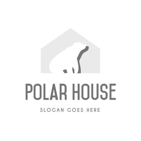 Eisbär Haus Logo Symbol — Stockvektor