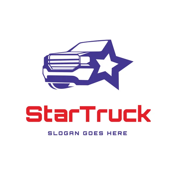 Star Truck Modernes Logo Symbol — Stockvektor