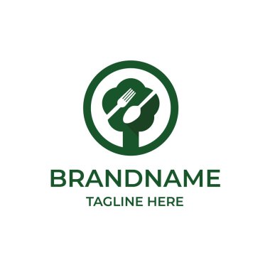 Vejetaryen gıda düz logo simgesi