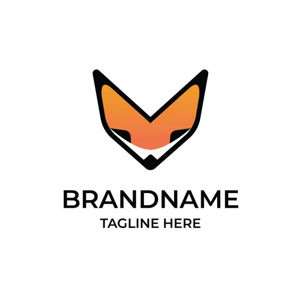 Orange Fox Modern Logo Simgesi — Stok Vektör