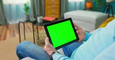 Boş yeşil resim ile dijital tableti kapat Eski ekran görüntüsü