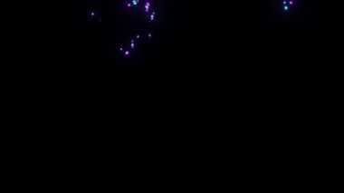 Hareket eden parçacıklarla ağ bağlantısı siber uzayı. Fütürist dijital saf akış parçacıkları. Animasyon soyut kasırga siber güvenlik. Ateş kıvılcımları. 3d oluşturma.