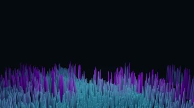 Dijital teknoloji dalgası. Karanlık siber uzay. Dijital şehir yükseliyor. Fütürist dijital arka plan. Büyük veri analizleri. 3d oluşturma.