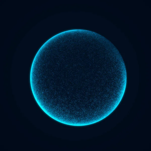 Esfera Azul Ficção Científica Com Partículas Linhas Conceber Conexão Rede — Fotografia de Stock