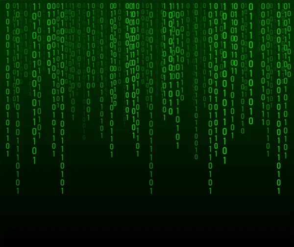Experiencia Tecnología Matricial Ciberseguridad Con Código Binario Rápidamente Cayendo Números — Vector de stock
