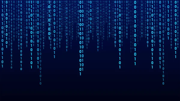 Experiencia Tecnología Matricial Ciberseguridad Con Código Binario Rápidamente Cayendo Números — Vector de stock