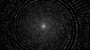 Soyut bilim kurgu kara tüneli. Solucan deliği siber uzayı emer. Üç boyutlu portal. Gelecekçi fantezi yüksek teknoloji hunisi. 3d oluşturma.