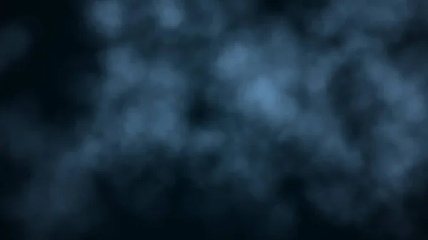 黑色背景上的蓝色烟雾 具有防波堤效果的水蒸气或雾 摘要模糊背景 3D渲染 — 图库照片