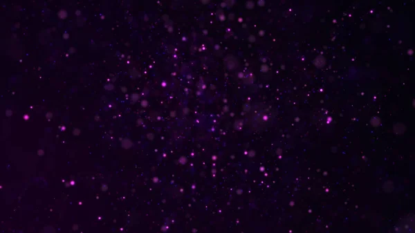 暗めの背景にボケ効果のあるダスト粒子 抽象的なピンクの魔法の背景 3Dレンダリング — ストック写真