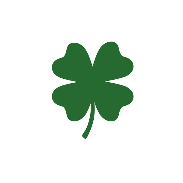 Kleeblatt-Vektor-Symbol isoliert auf weißem Einfaches Blatt-Zeichen Flaches Design Shamrock-Logo St Patrick Tagessymbol Ökologie-Konzept — Stockvektor