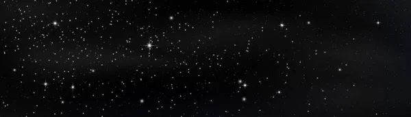 Cielo Estrellado Nocturno Con Estrellas Luz Brillante Estrellas Galaxias Espacio — Vector de stock